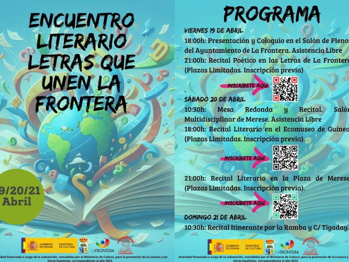 Letras que unen La Frontera, un encuentro literario para celebrar el Día del Libro